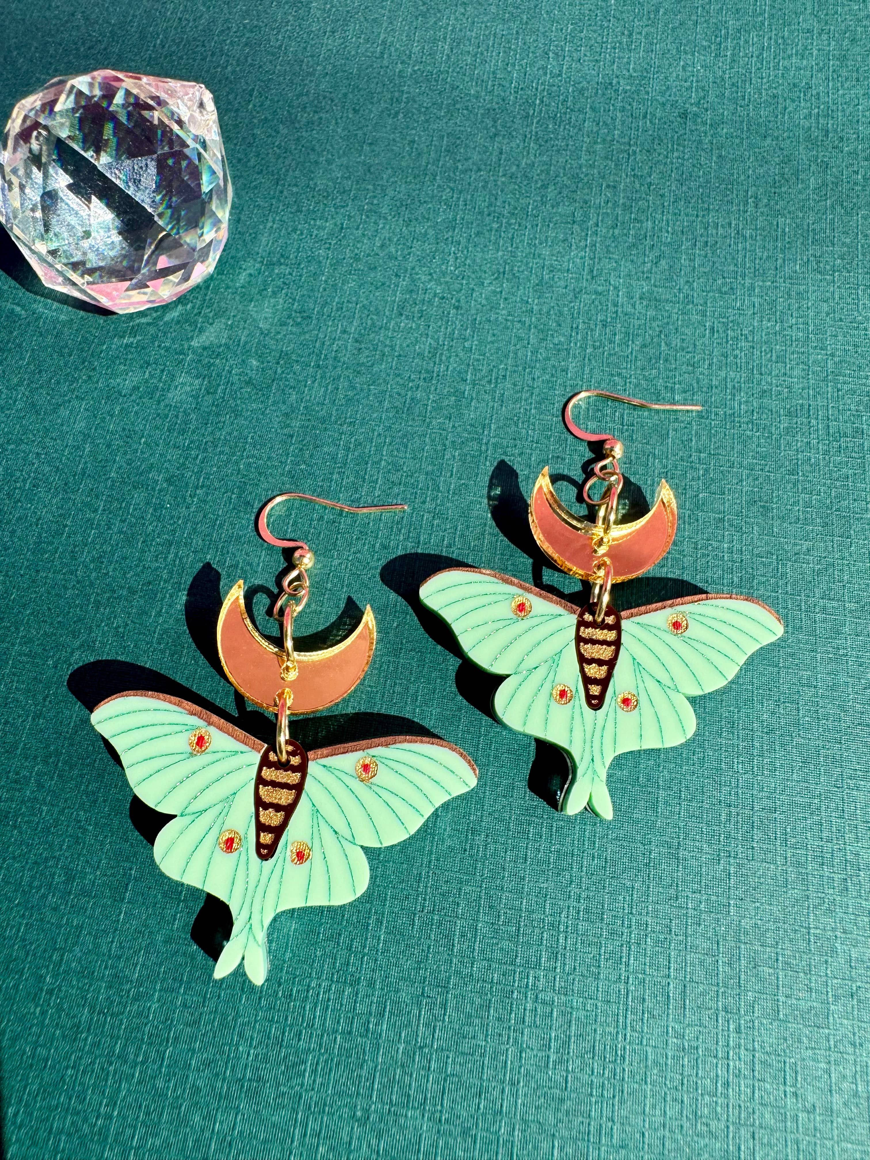 Lunar Moths Earrings