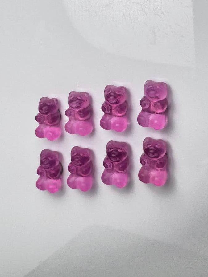 Resin Gummy Bear Magnets: Cotton Candy Pink
