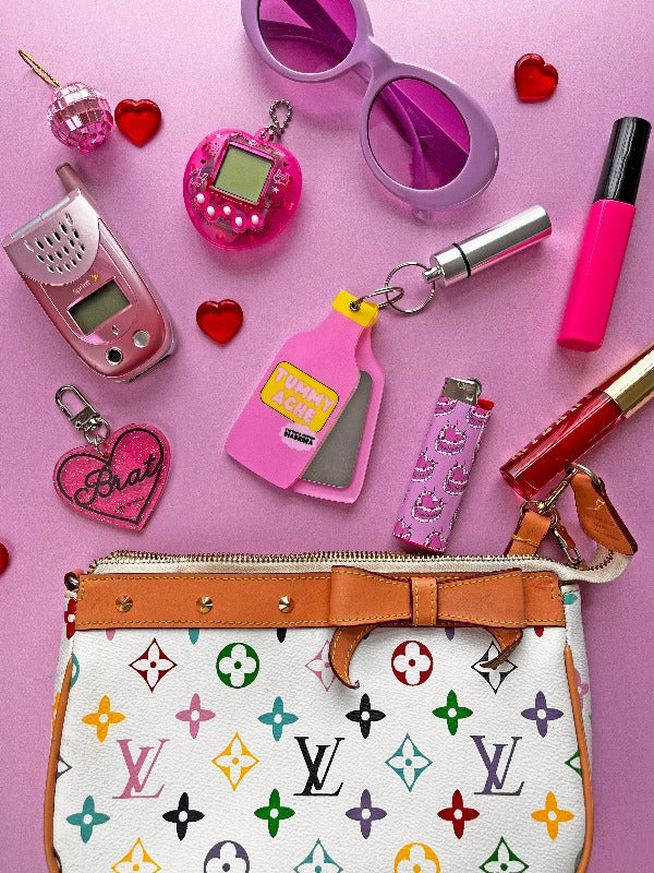 Tummy Hurts Mirror & Pill Case Keychain
