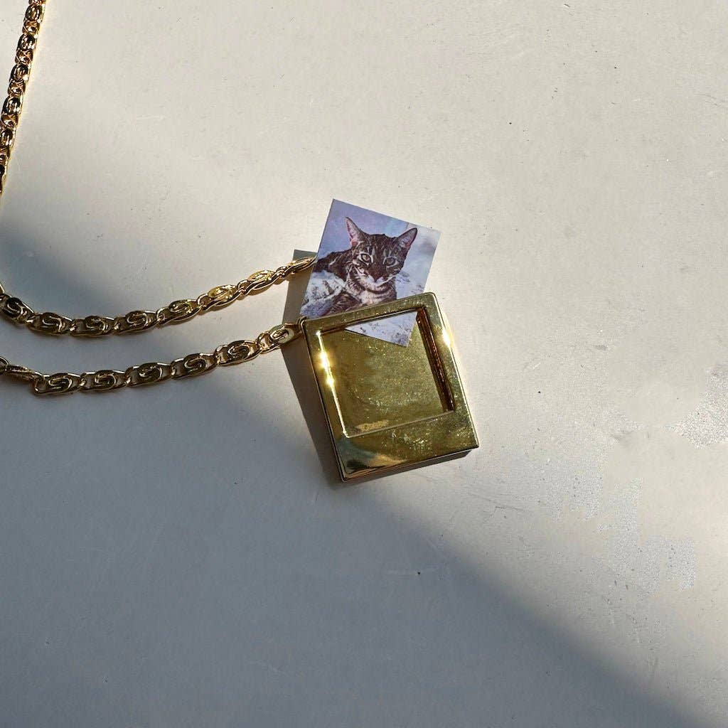 Polaroid Photo Charm: Silver