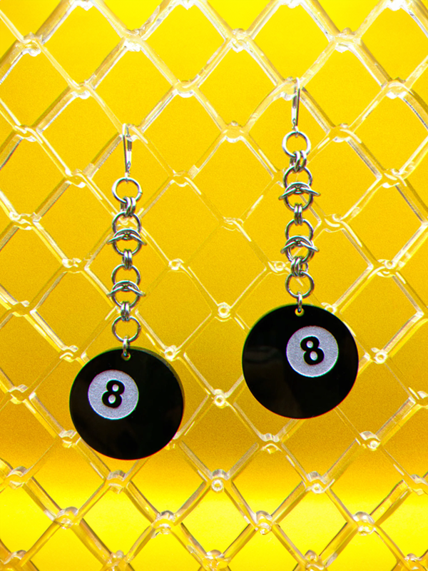 Eight Ball Earrings