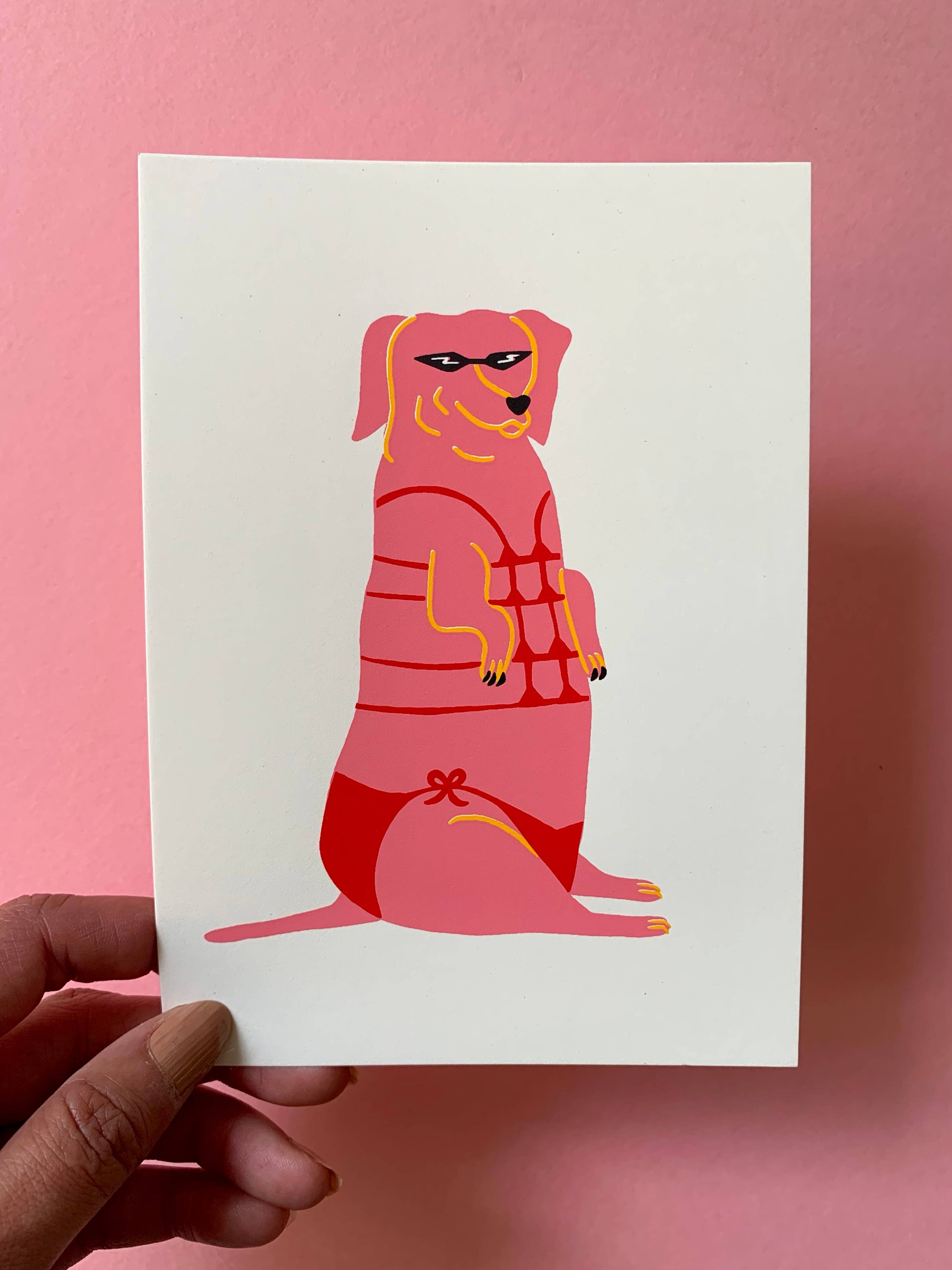 Hot Dog Bikini Weenie Print: 5 x 7
