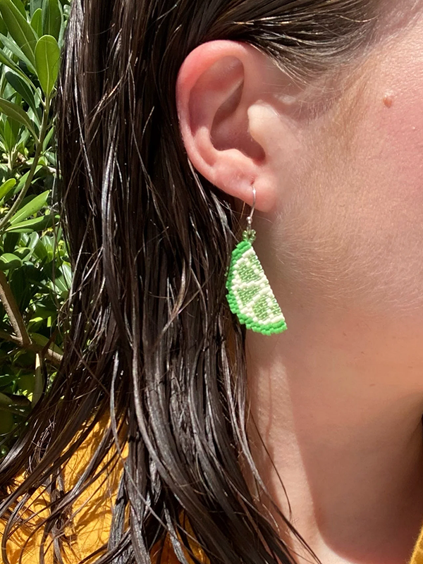Citrus Slice Earrings: Pink Grapefruit