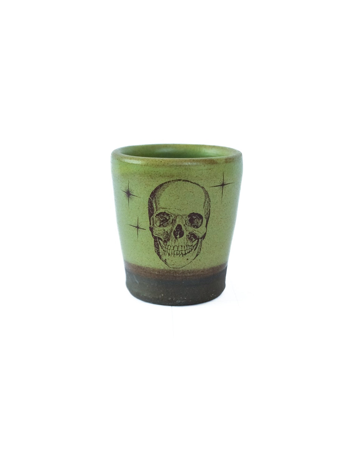 Shot Glass: Skull (Olive Green/Retro Stars)