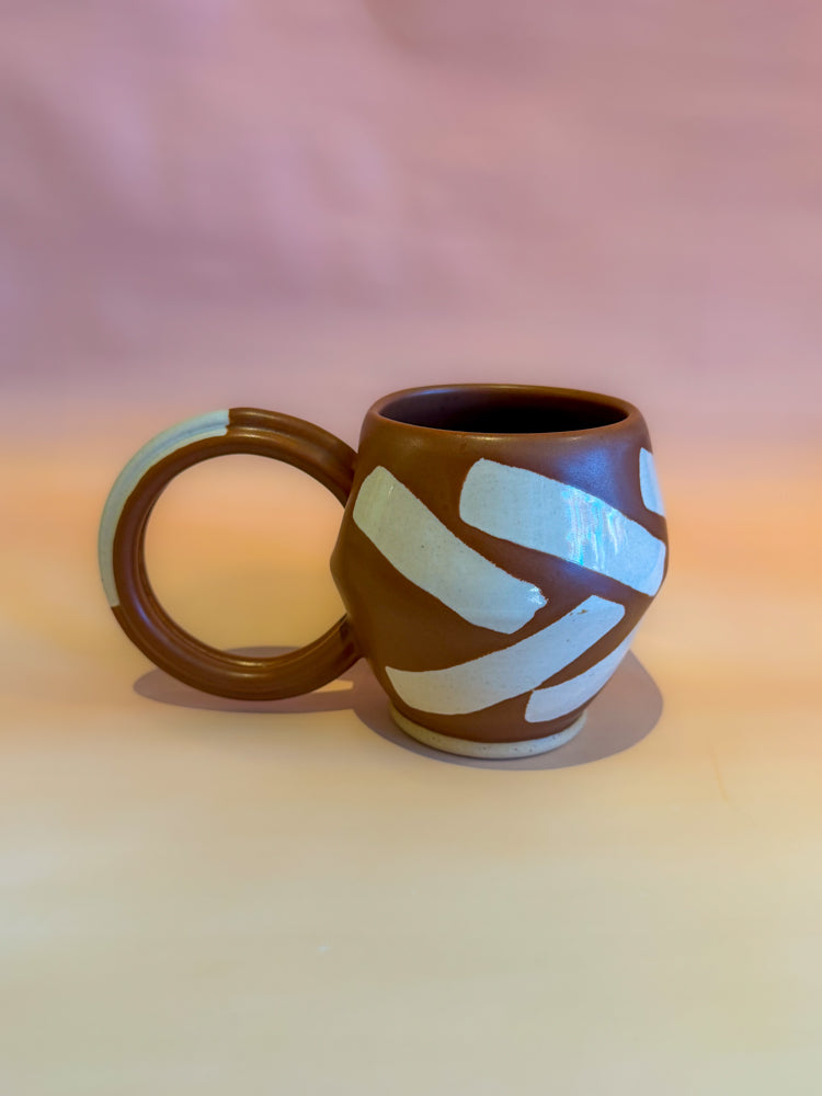 Mug: Hazelnut/Eggshell Shapes