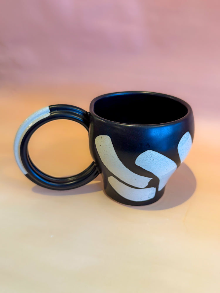 Mug: Black/Eggshell Shapes