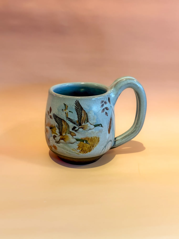 Mug: Flying Geese (Blue)