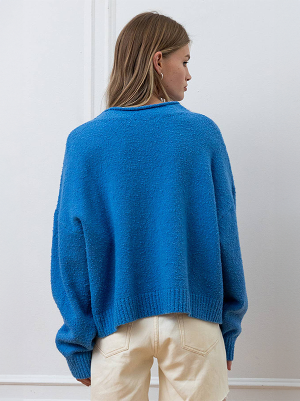 Goose Knit Pullover: Sky Blue