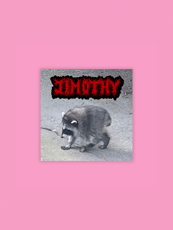Jimothy Raccoon Heavy Metal Sticker