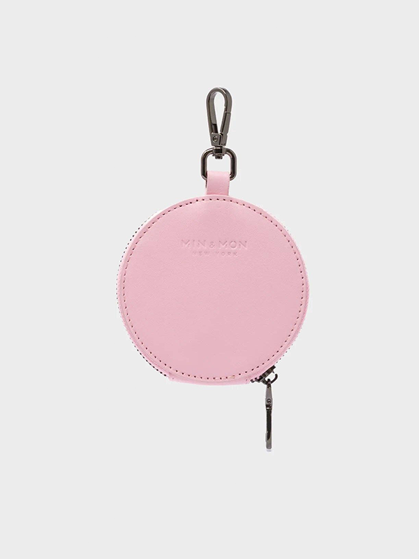 Leather Pouch Charm: Dottie (Pink)