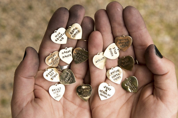Go Ahead and Tell Em Brass Necklace: PRIDE!
