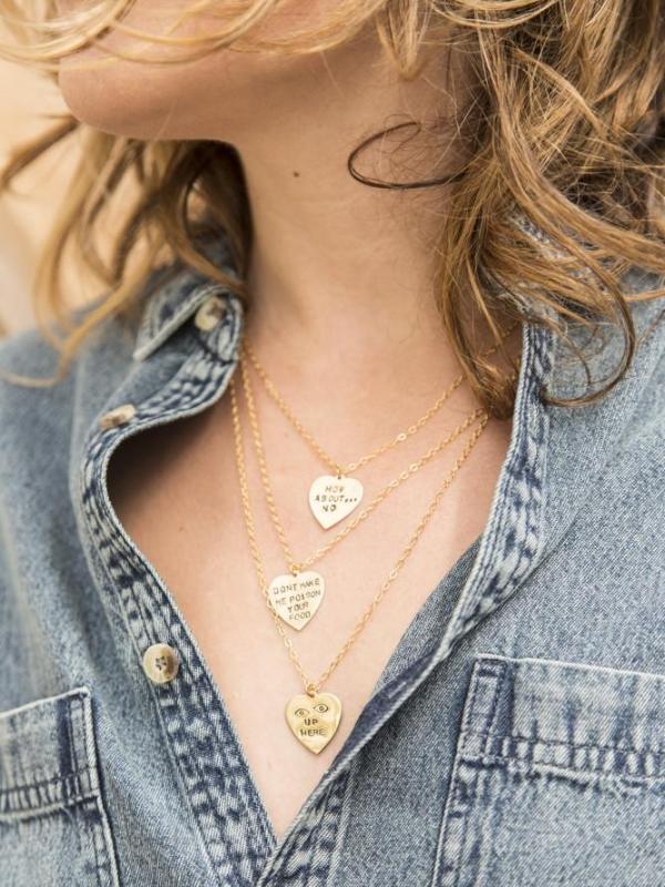 Go Ahead and Tell Em Brass Necklace: Pop Culture