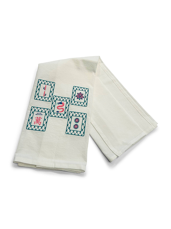 Mahjong Tiles Tea Towel