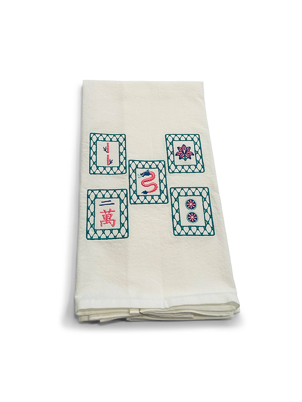 Mahjong Tiles Tea Towel