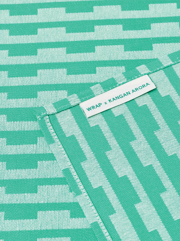 Stripes Napkin Set: Turquoise/Natural