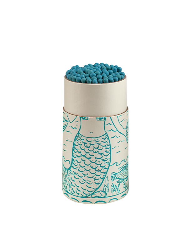 Large Cylinder Safety Matches: Mermaid