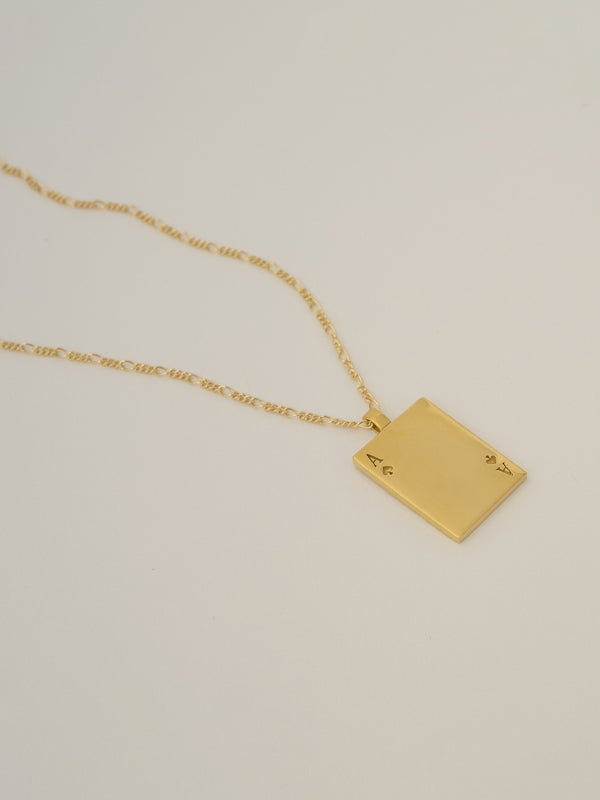 Ace of Spades Necklace: Gold Plated