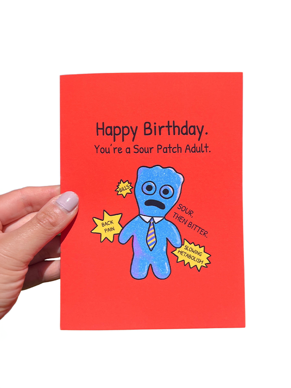 Sour Patch Adult Birthday Card