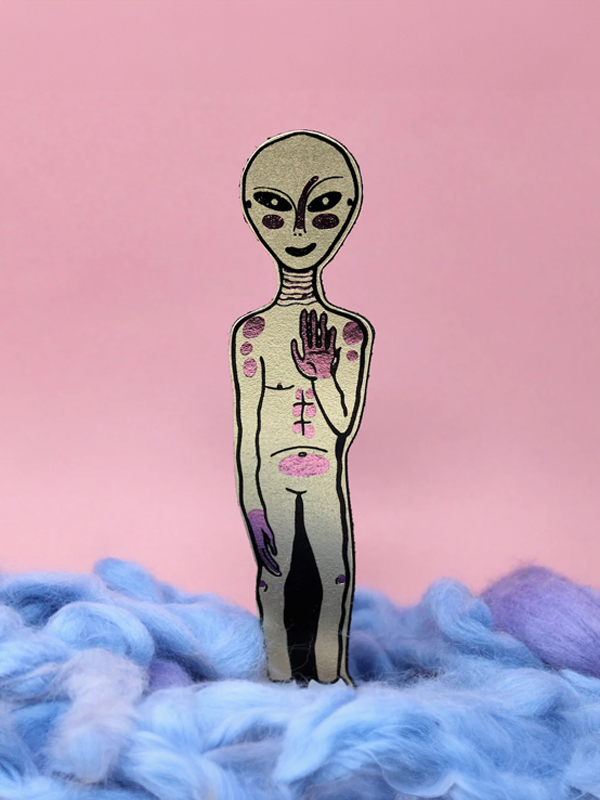 Alien Bookmark: Gold