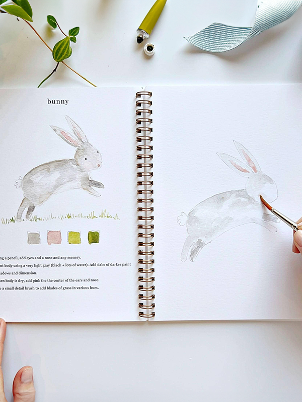 Watercolor Workbook: Animals