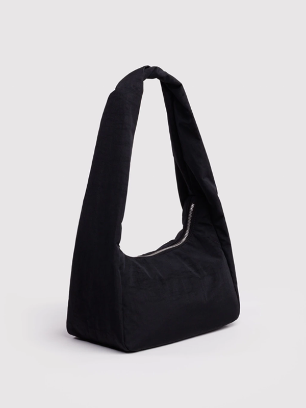 Small Nylon Meringue Bag: Black