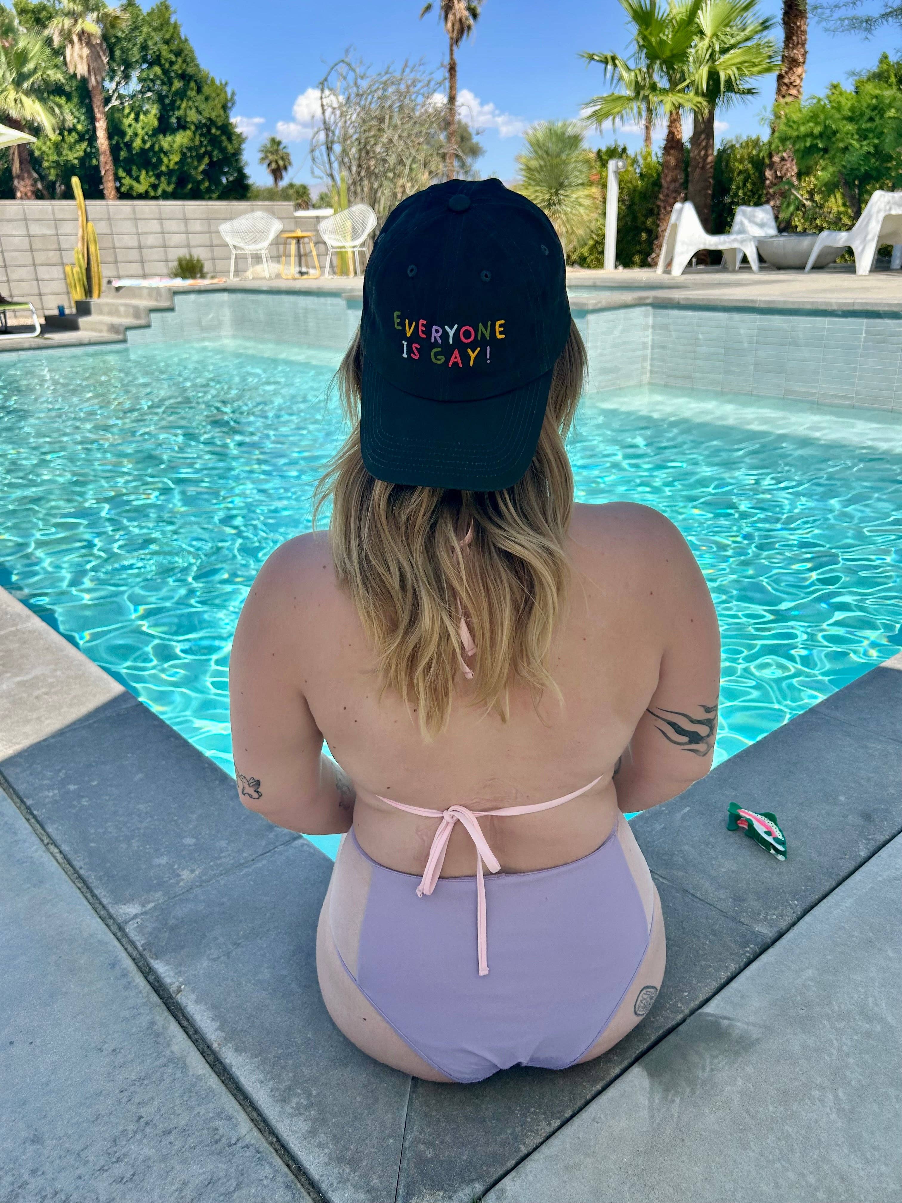 Everyone Is Gay Baseball Hat: Washed Black Denim