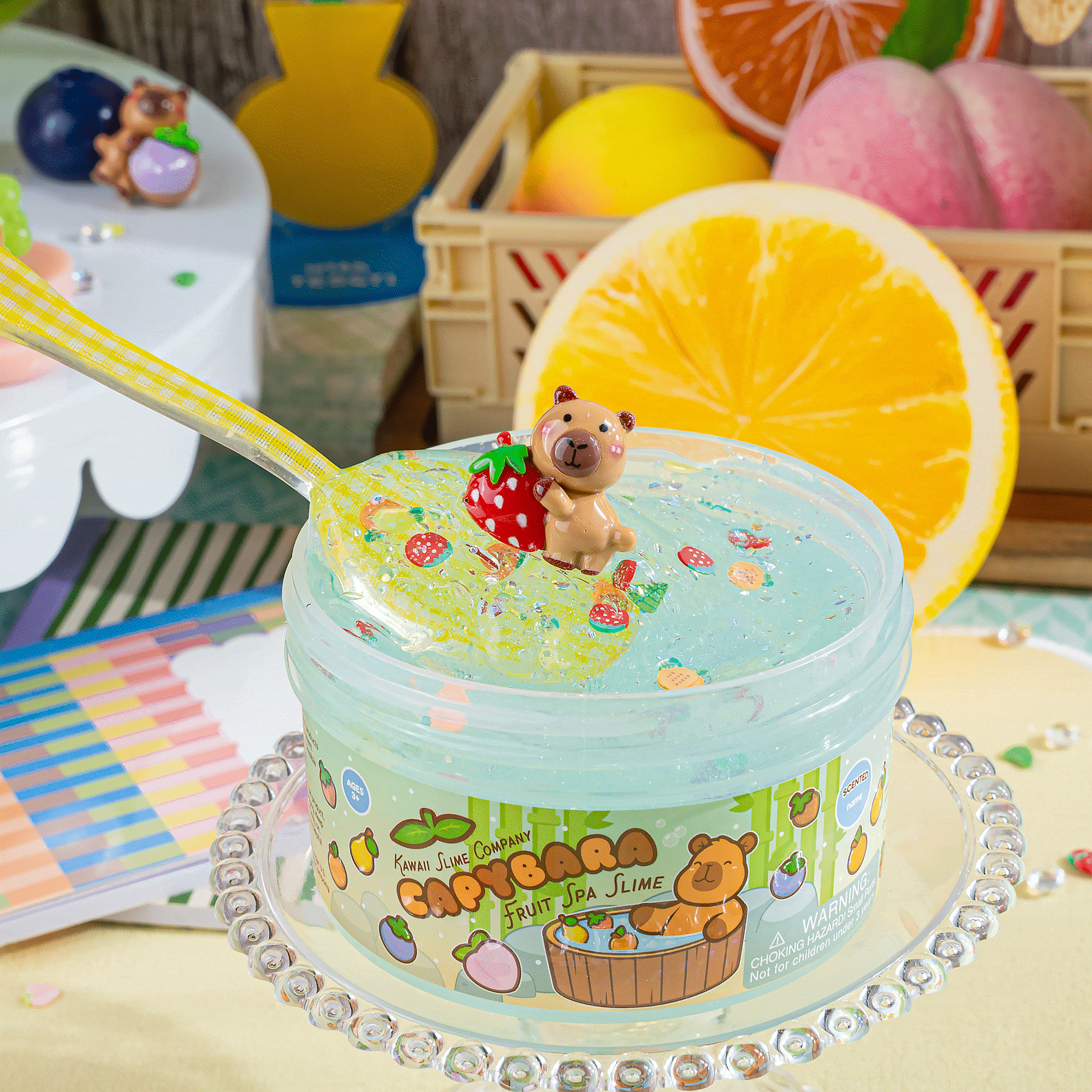 Capybara Fruit Spa Slime