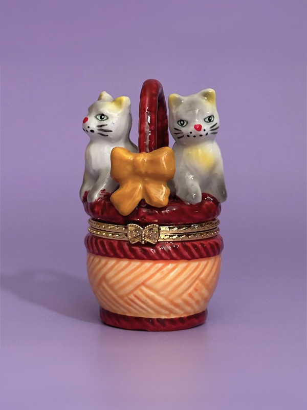 Trinket Box: Cats in Basket