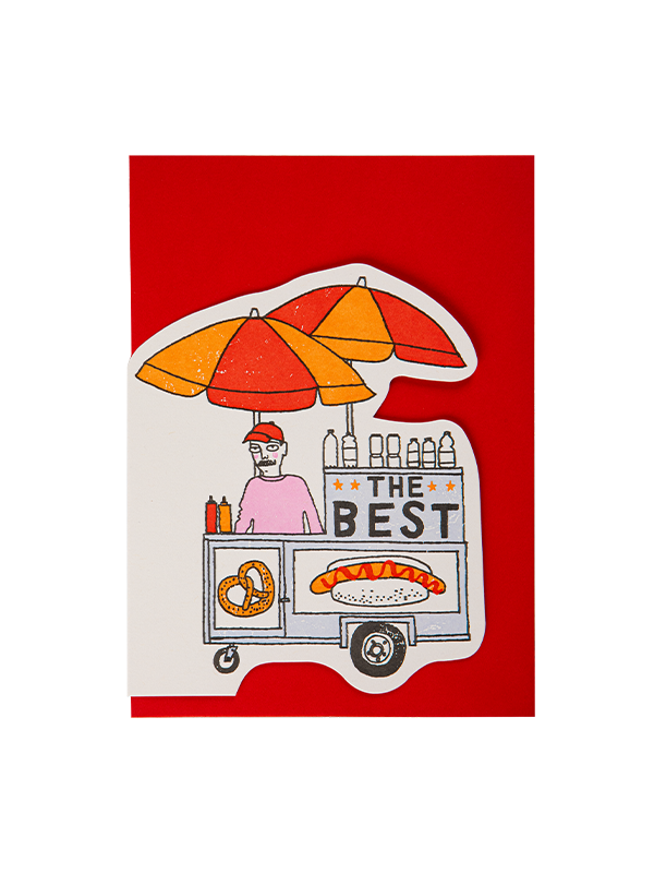 Pretzel Cart Cut-Out Card
