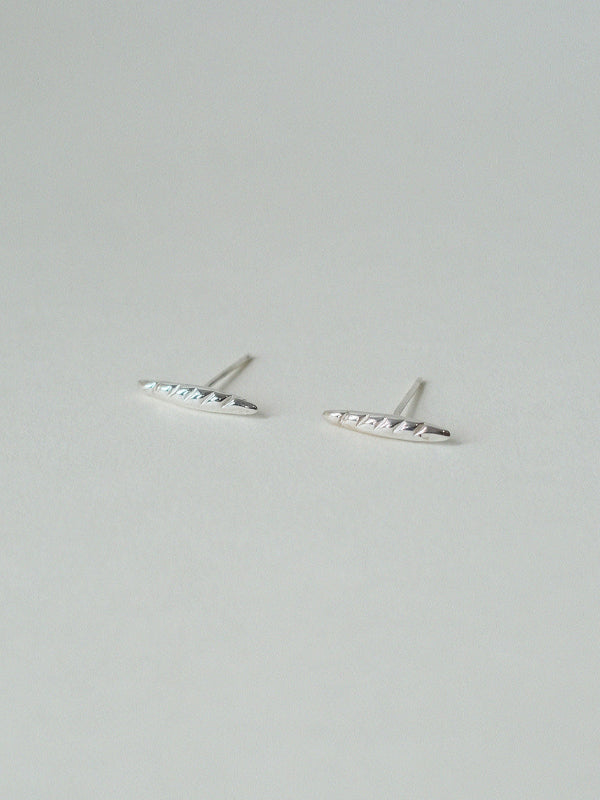 Baguette Studs: Sterling Silver