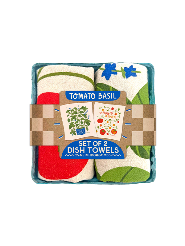 Tomato Basil Tea Towels: Set of 2