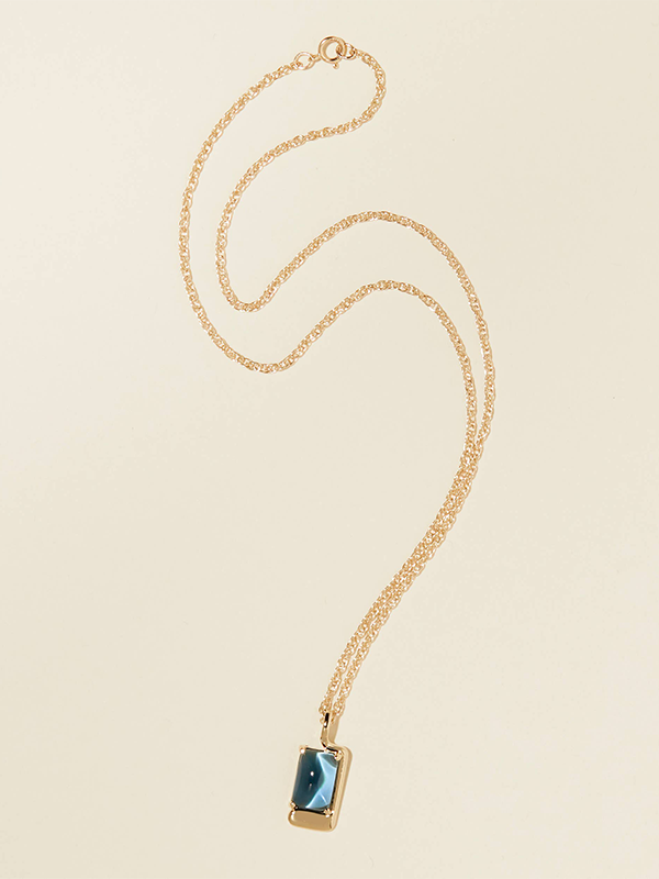Foster Necklace: Gold Plated (Blue)