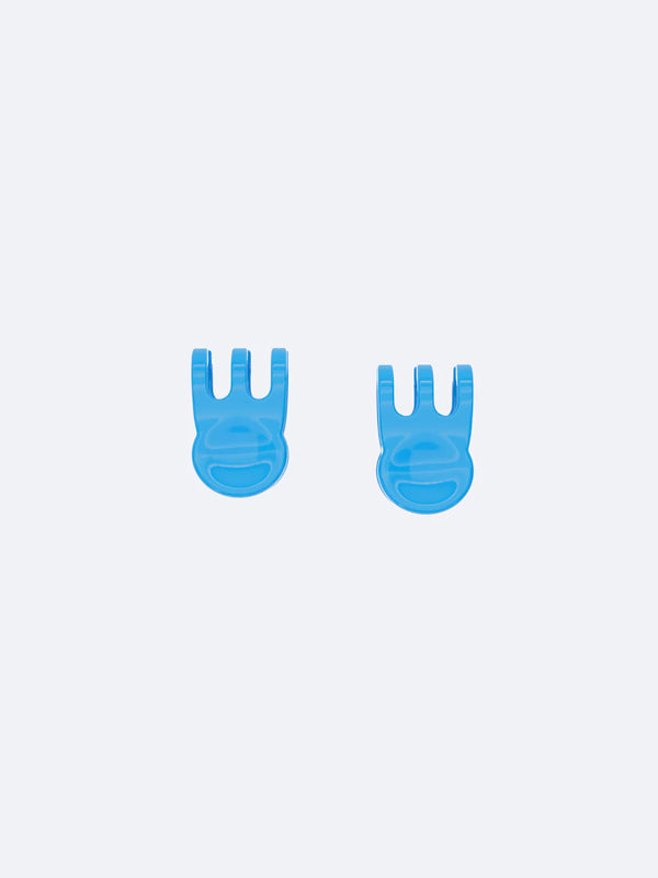 Mini Claw Clip Hoop Earrings: Blueberry