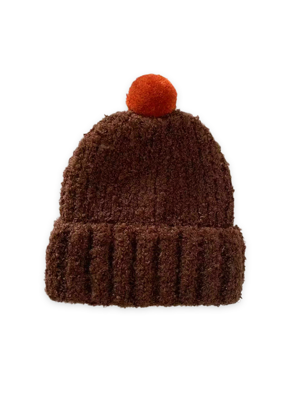 Children's Knit Hat: Brown
