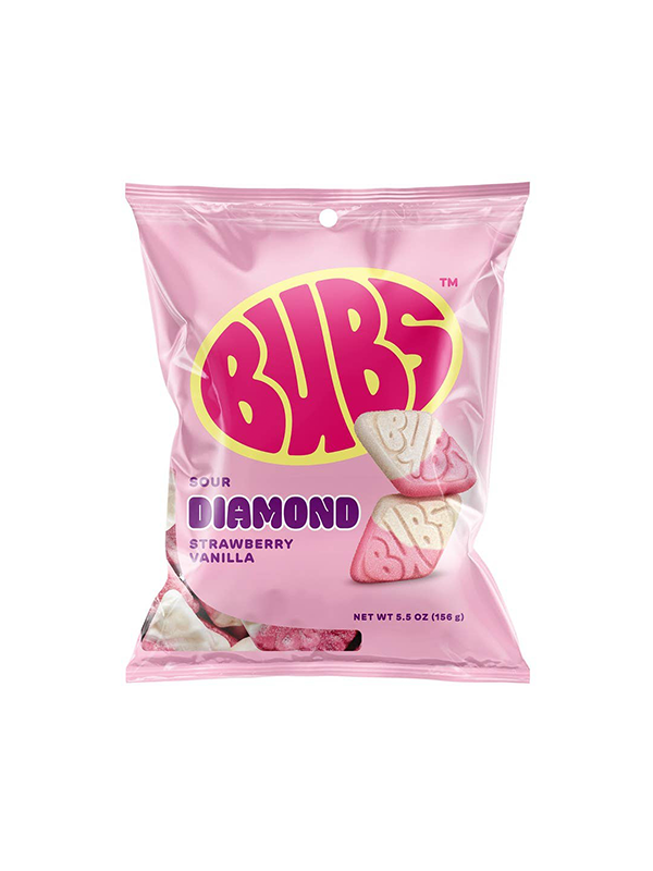 Bubs Sour Diamond: Strawberry Vanilla