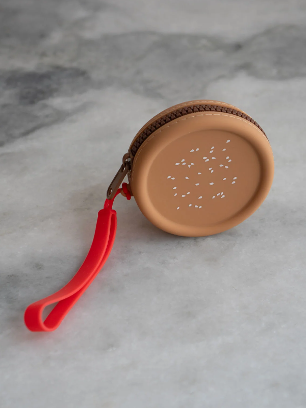Zipper Coin Pouch: Burger Bun