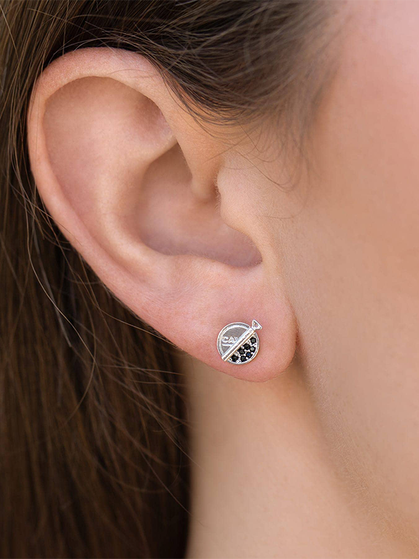 Premium Caviar Studs: Silver