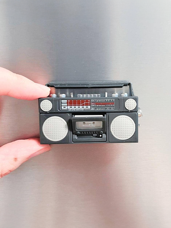 Mini Cassette Tape Player Magnet: Black