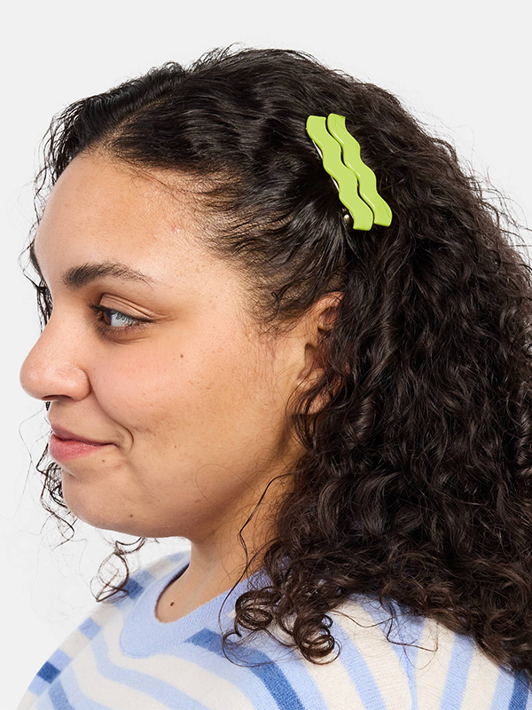Allie Clips: Lime (Set of 2)