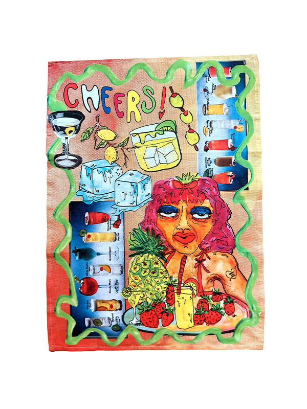 Cocktails Tea Towel