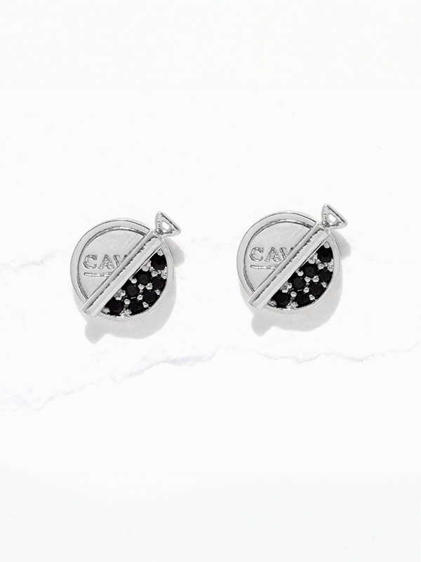 Premium Caviar Studs: Silver