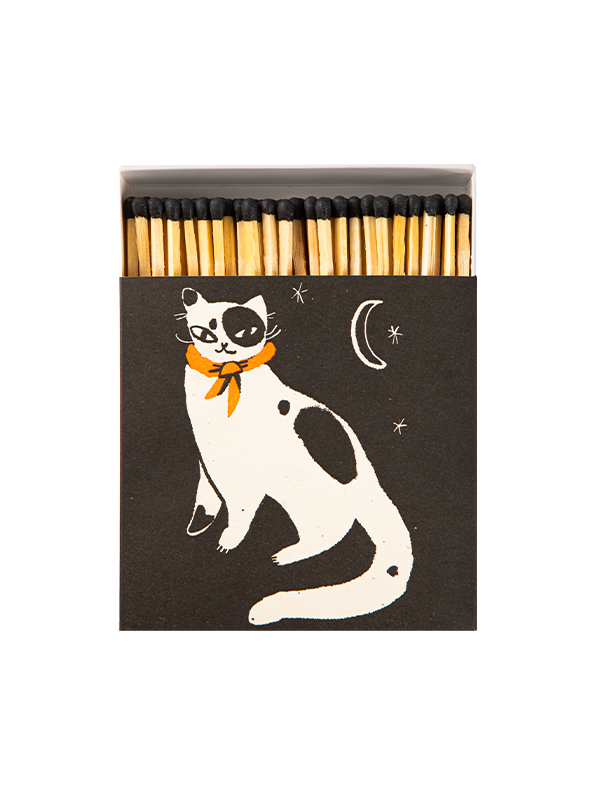 Square Safety Matches: Black Spotted Kitten