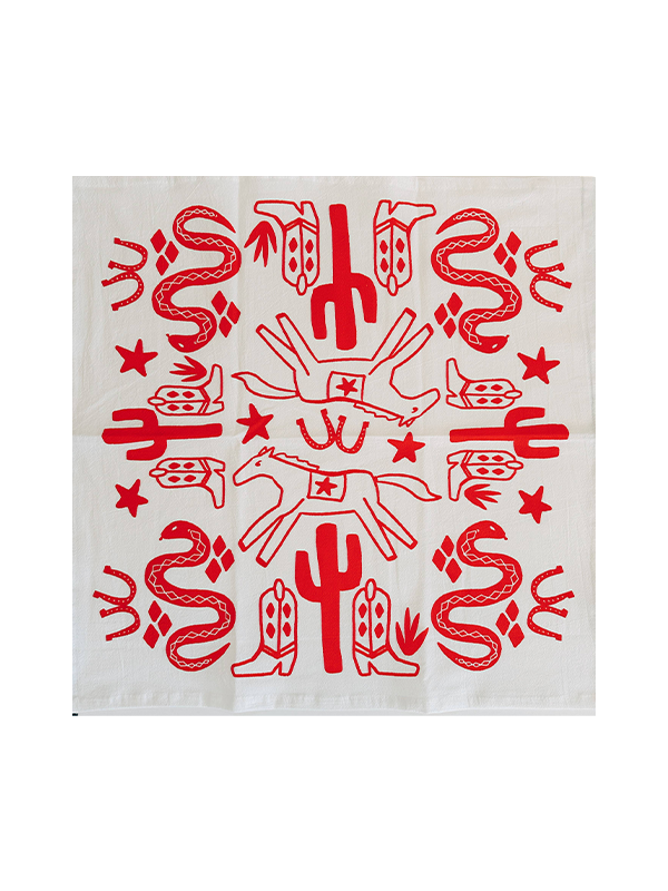 Desert Red Tea Towel