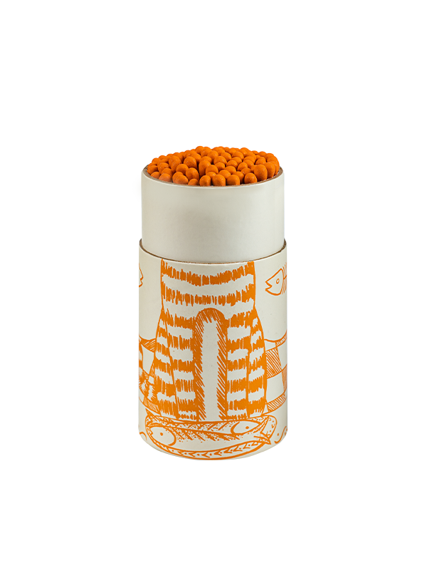 Large Cylinder Safety Matches: Cat and Mackerel