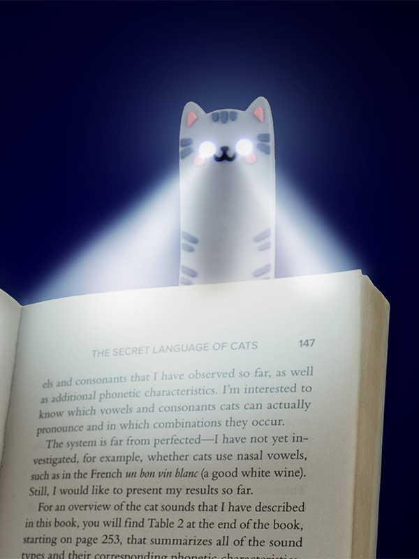 Cat Reading Light and Bookmark
