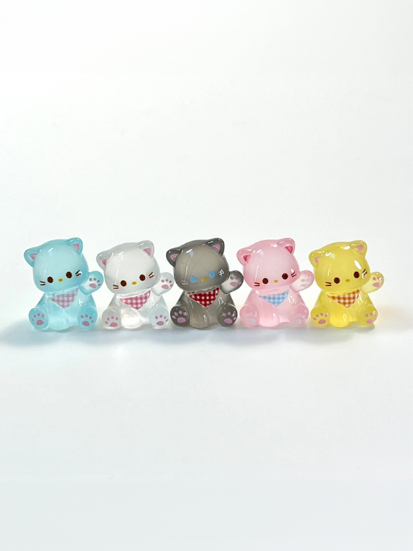 Glow In The Dark Cat Miniature Figurine: Assorted