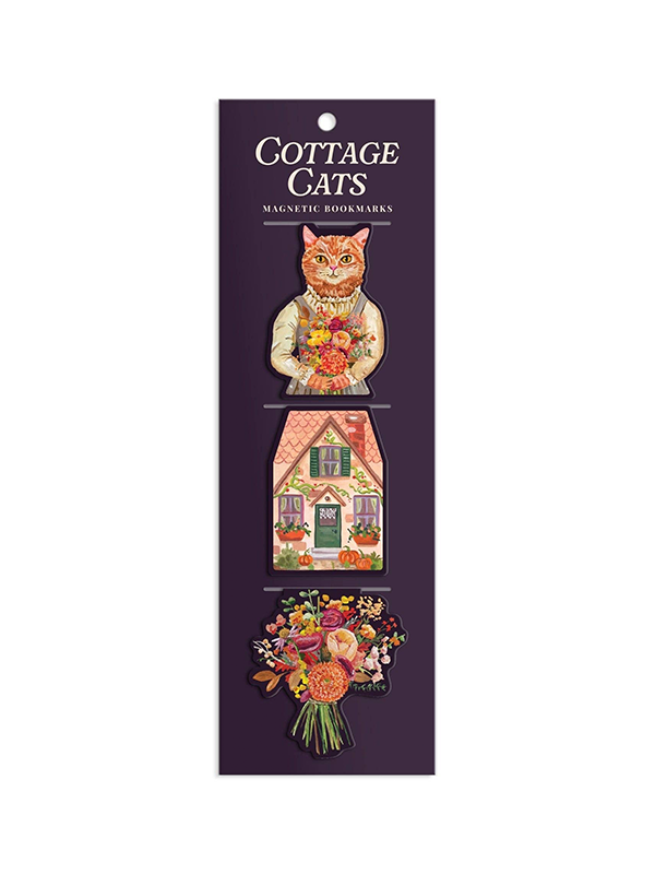 Cottage Cats Magnetic Bookmarks