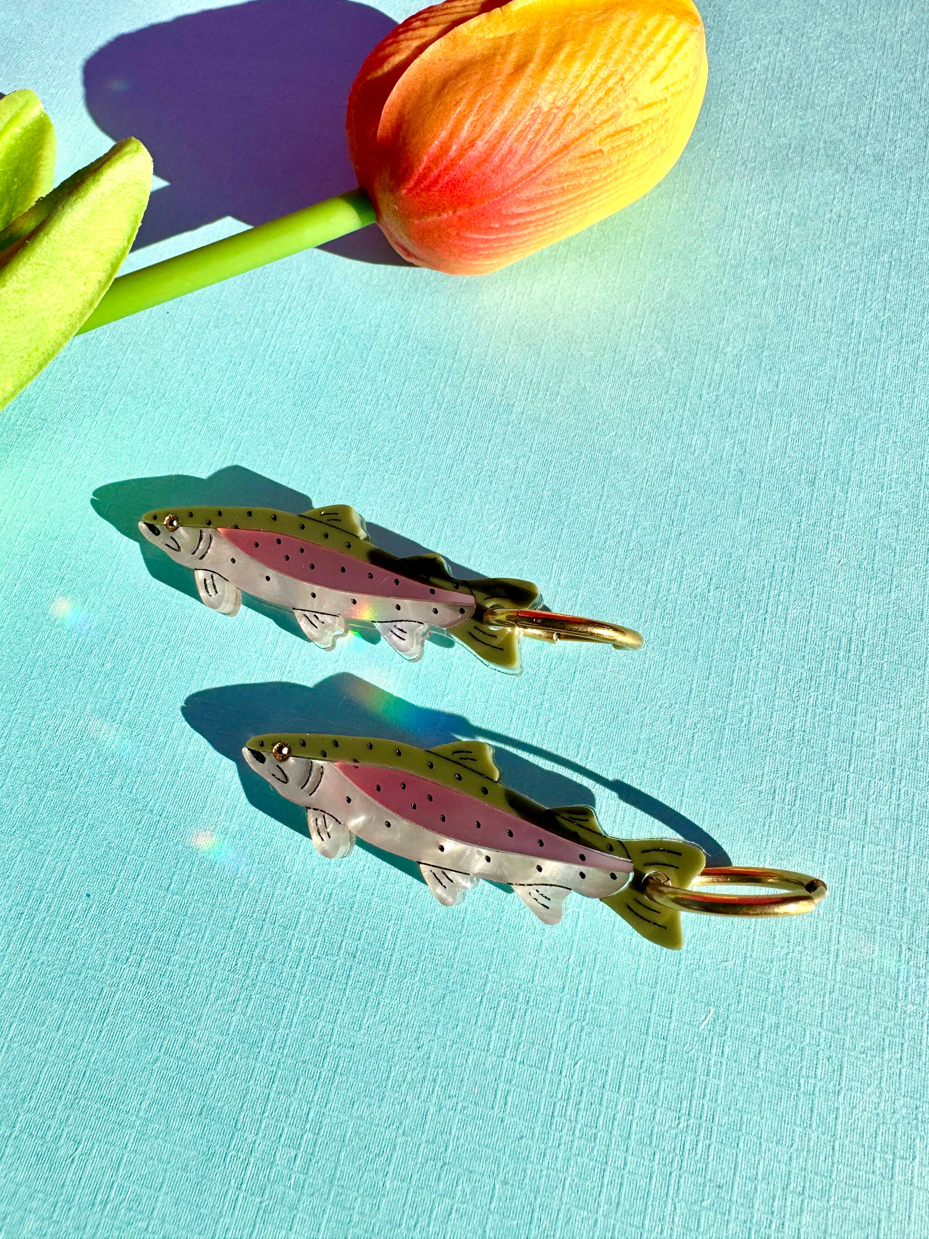 Rainbow Trout Earrings