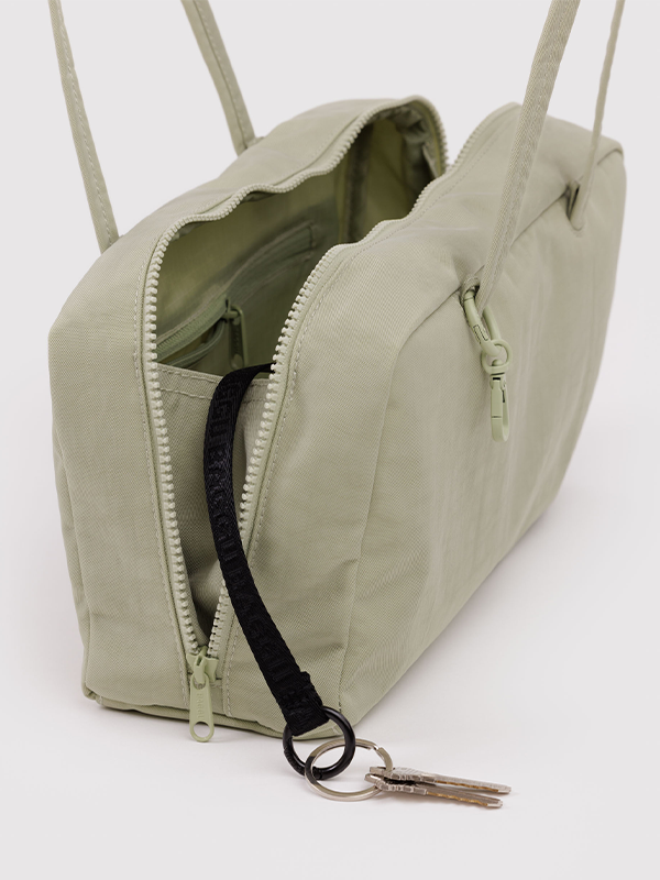 Nylon Bowler Bag: Celadon