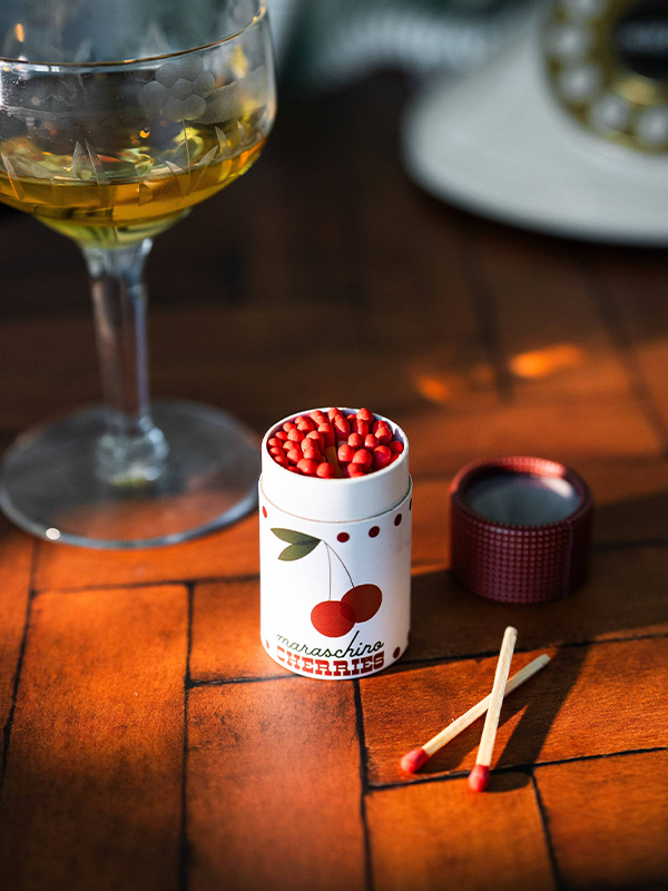 Cocktail Garnish Match Jar: Cherries